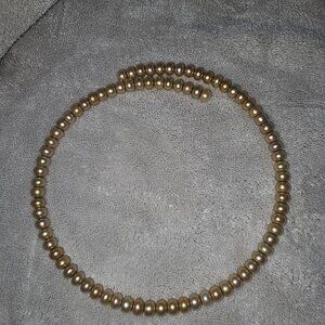 Genuine freshwater Gold colored Pearl Necklace